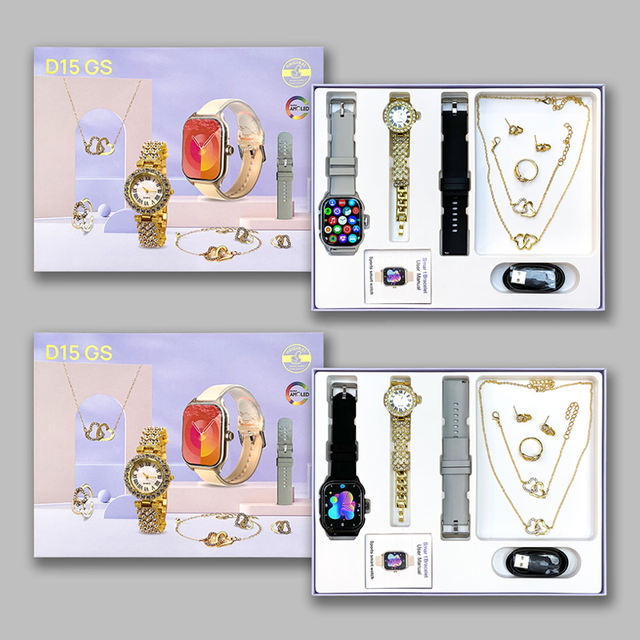 Womens Smartwatch & Jewelry Luxury Gift Set